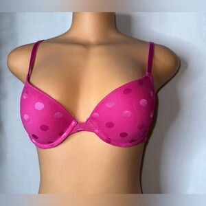 Victoria's Secret Fuchsia Polka Dot Bra